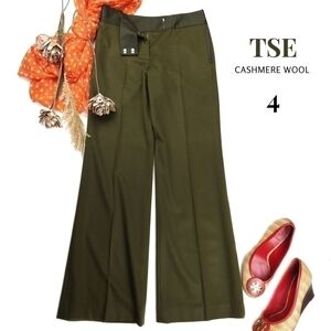 TSE Cashmere Wool Blend Wide Leg Flare Pants Sz 4